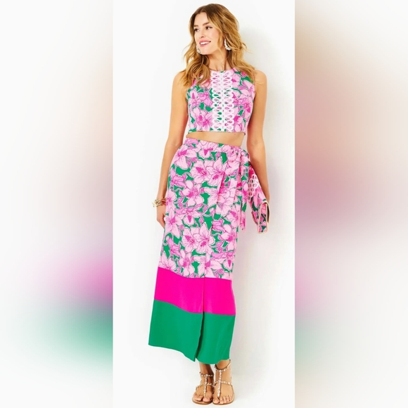 Lilly Pulitzer Dresses & Skirts - Lilly Pulitzer Leif Maxi Set In Hibis Kiss Size 12 NWT